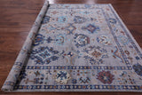 Grey Square Turkish Oushak Handmade Wool Rug - 9' 0" X 9' 3" - Golden Nile