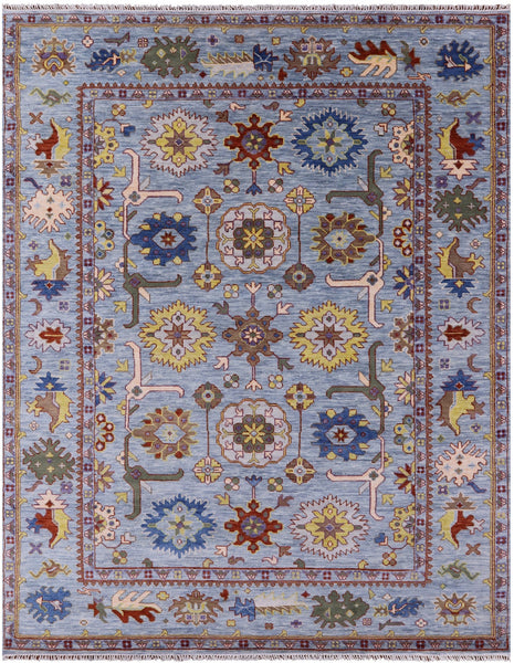 Turkish Oushak Hand Knotted Wool Rug - 9' 3" X 11' 11" - Golden Nile