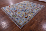 Turkish Oushak Hand Knotted Wool Rug - 9' 3" X 11' 11" - Golden Nile