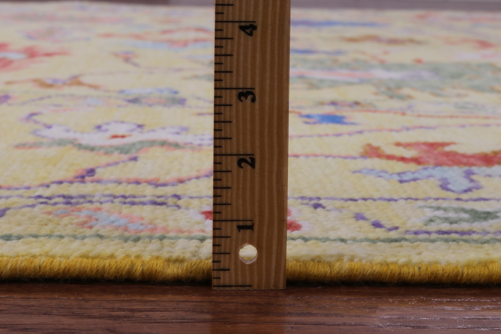 Gold Square Turkish Oushak Hand Knotted Wool Rug - 9' 0" X 9' 1" - Golden Nile