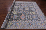Grey Turkish Oushak Hand Knotted Wool Rug - 9' 4" X 12' 2" - Golden Nile