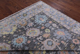 Grey Turkish Oushak Hand Knotted Wool Rug - 9' 4" X 12' 2" - Golden Nile