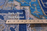 Blue Persian Fine Serapi Handmade Wool Rug - 9' 5" X 12' 0" - Golden Nile