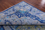 Blue Persian Fine Serapi Handmade Wool Rug - 9' 5" X 12' 0" - Golden Nile