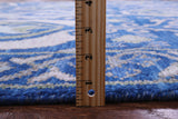 Blue William Morris Hand Knotted Wool Rug - 9' 2" X 12' 2" - Golden Nile
