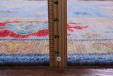Blue Turkish Oushak Hand Knotted Wool Rug - 9' 0" X 12' 9" - Golden Nile
