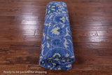 Blue William Morris Hand Knotted Wool Rug - 8' 3" X 10' 4" - Golden Nile