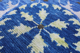 Blue William Morris Hand Knotted Wool Rug - 8' 3" X 10' 4" - Golden Nile