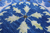 Blue William Morris Hand Knotted Wool Rug - 8' 3" X 10' 4" - Golden Nile