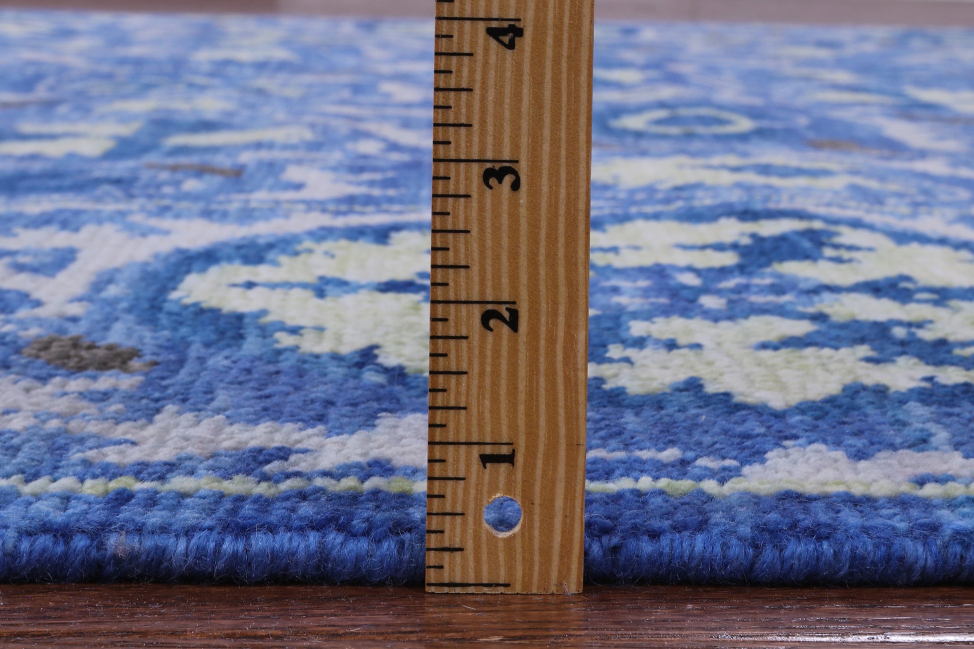 Blue William Morris Hand Knotted Wool Rug - 8' 3" X 10' 4" - Golden Nile