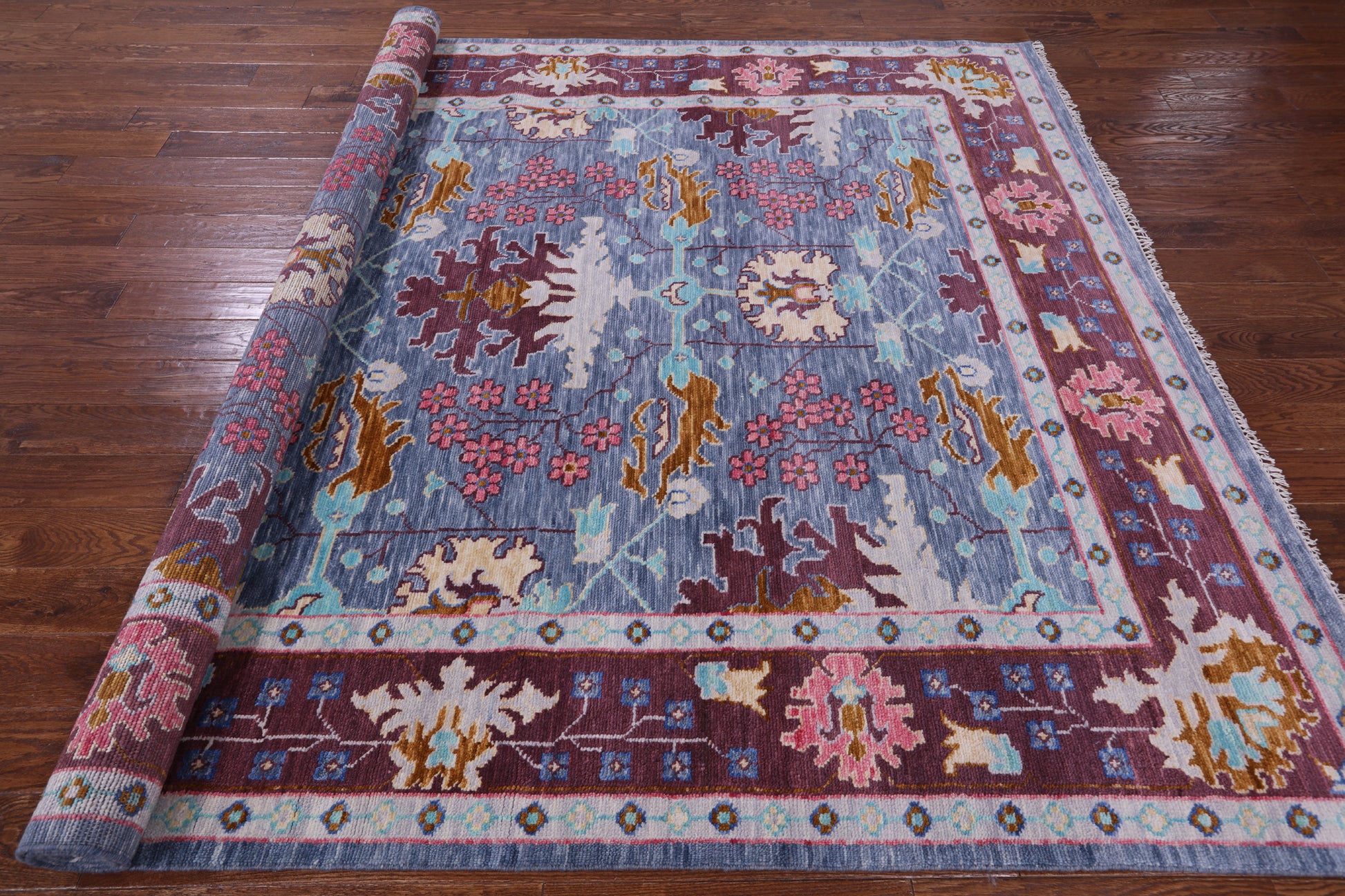 William Morris Hand Knotted Wool Rug - 8' 0" X 10' 0" - Golden Nile