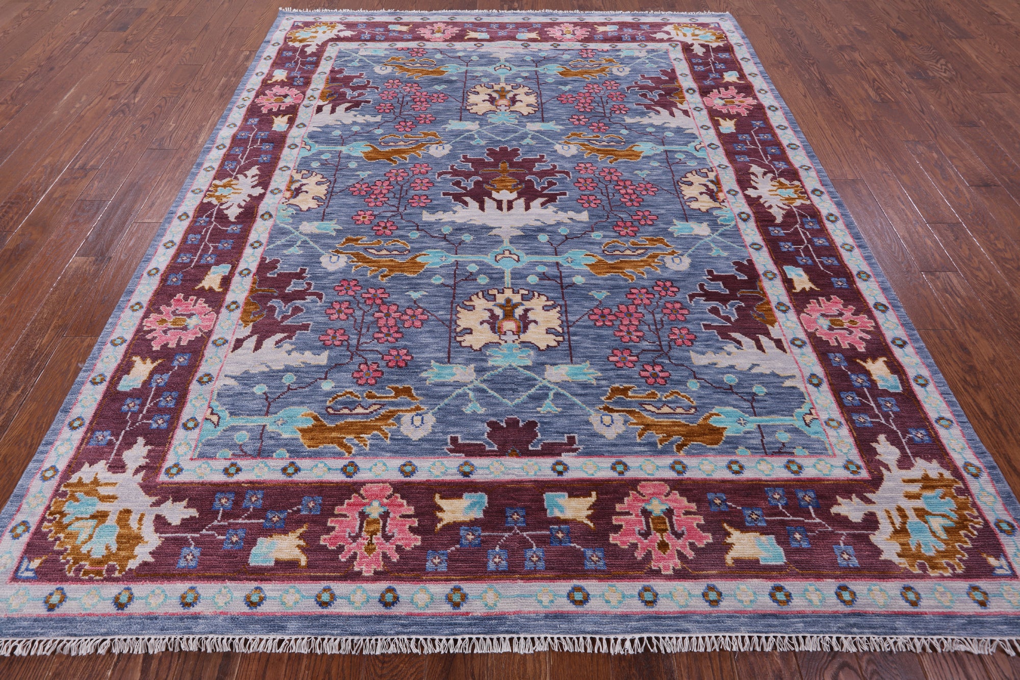 William Morris Hand Knotted Wool Rug - 8' 0" X 10' 0" - Golden Nile