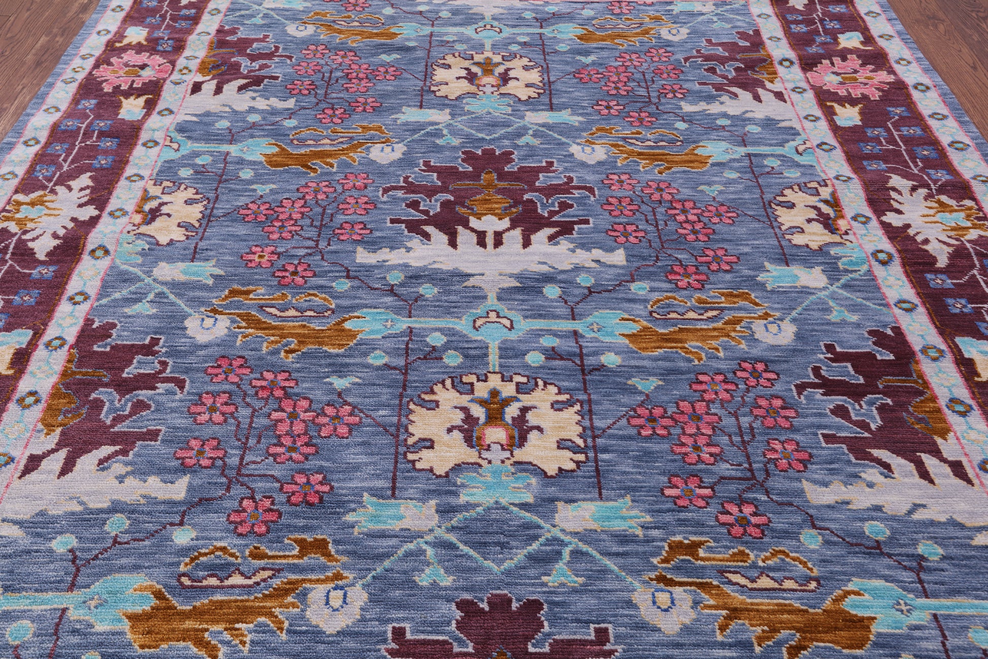 William Morris Hand Knotted Wool Rug - 8' 0" X 10' 0" - Golden Nile