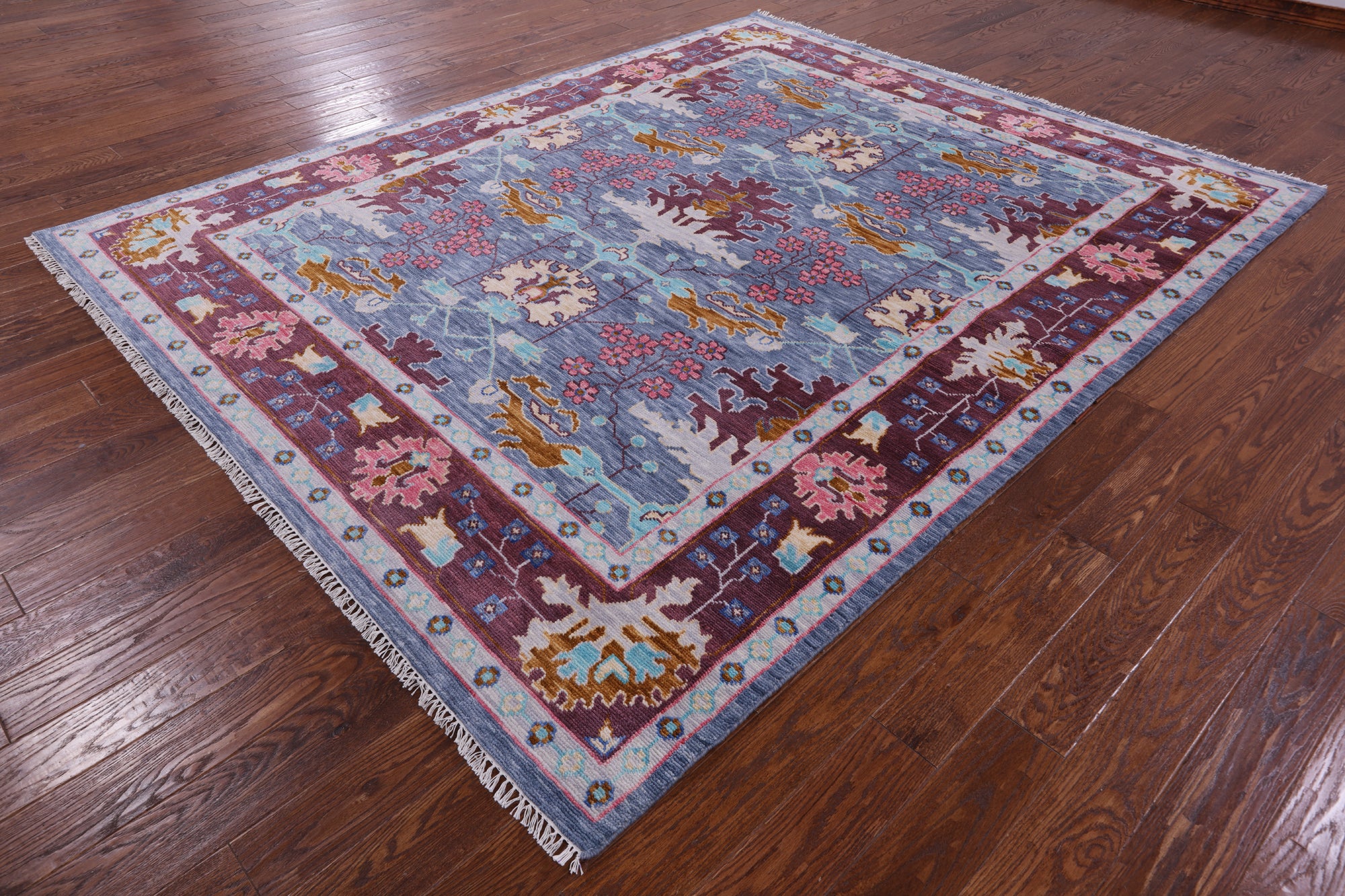 William Morris Hand Knotted Wool Rug - 8' 0" X 10' 0" - Golden Nile