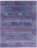 Elephant Design Tribal Persian Gabbeh Hand Knotted Wool Rug - 8' 2" X 10' 2" - Golden Nile
