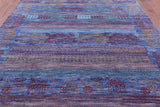 Elephant Design Tribal Persian Gabbeh Hand Knotted Wool Rug - 8' 2" X 10' 2" - Golden Nile