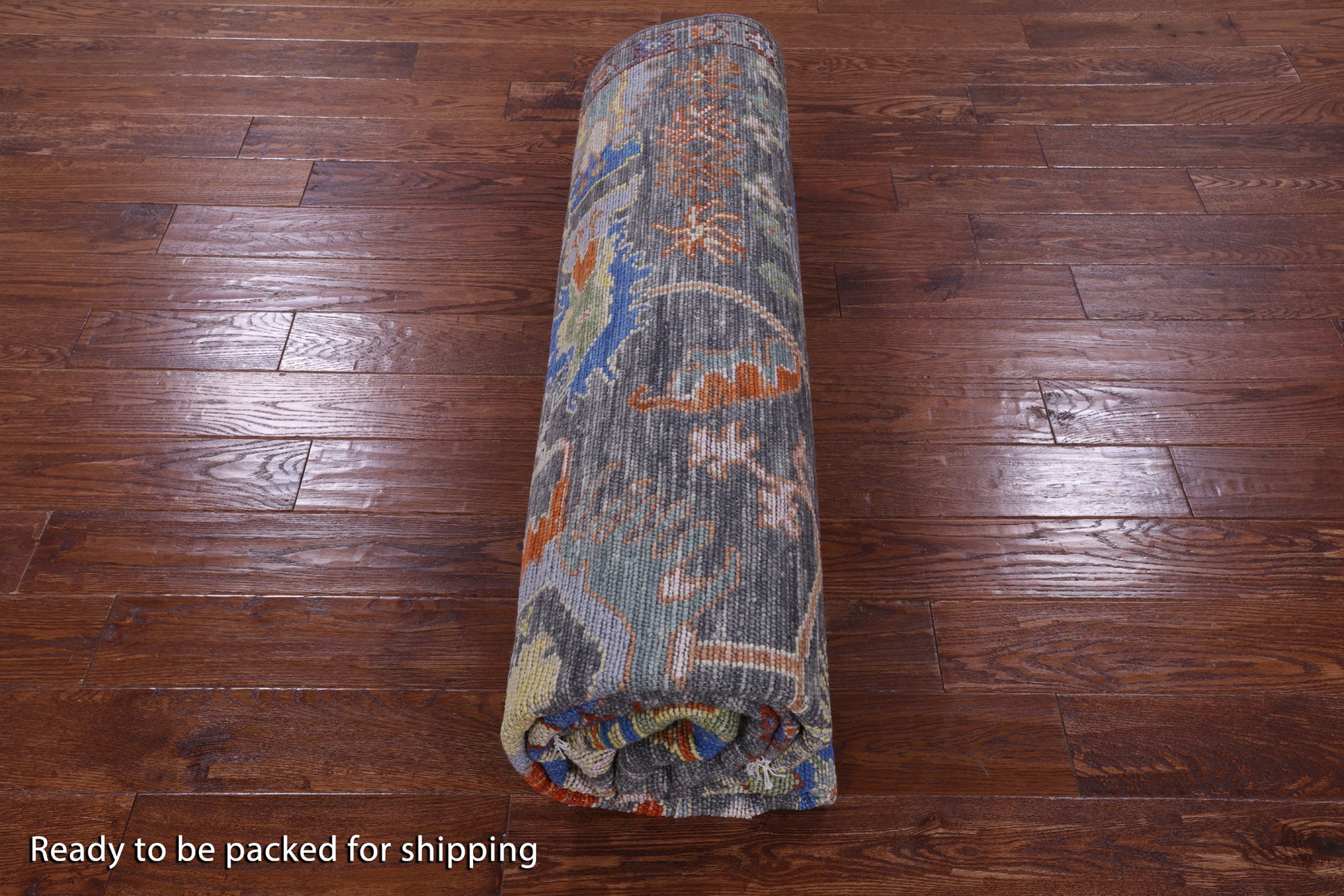 Grey Turkish Oushak Handmade Wool Rug - 8' 0" X 10' 1" - Golden Nile