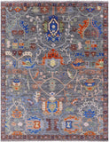 Grey Turkish Oushak Handmade Wool Rug - 8' 0" X 10' 1" - Golden Nile