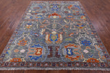 Grey Turkish Oushak Handmade Wool Rug - 8' 0" X 10' 1" - Golden Nile