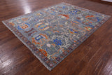 Grey Turkish Oushak Handmade Wool Rug - 8' 0" X 10' 1" - Golden Nile
