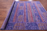 Purple Elephant Design Tribal Persian Gabbeh Hand Knotted Wool Rug - 8' 4" X 10' 1" - Golden Nile