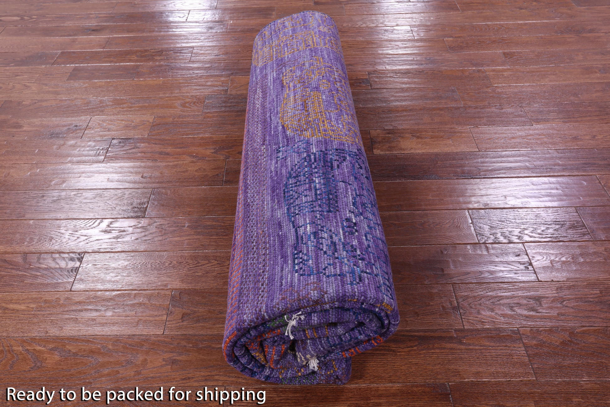 Purple Elephant Design Tribal Persian Gabbeh Hand Knotted Wool Rug - 8' 4" X 10' 1" - Golden Nile