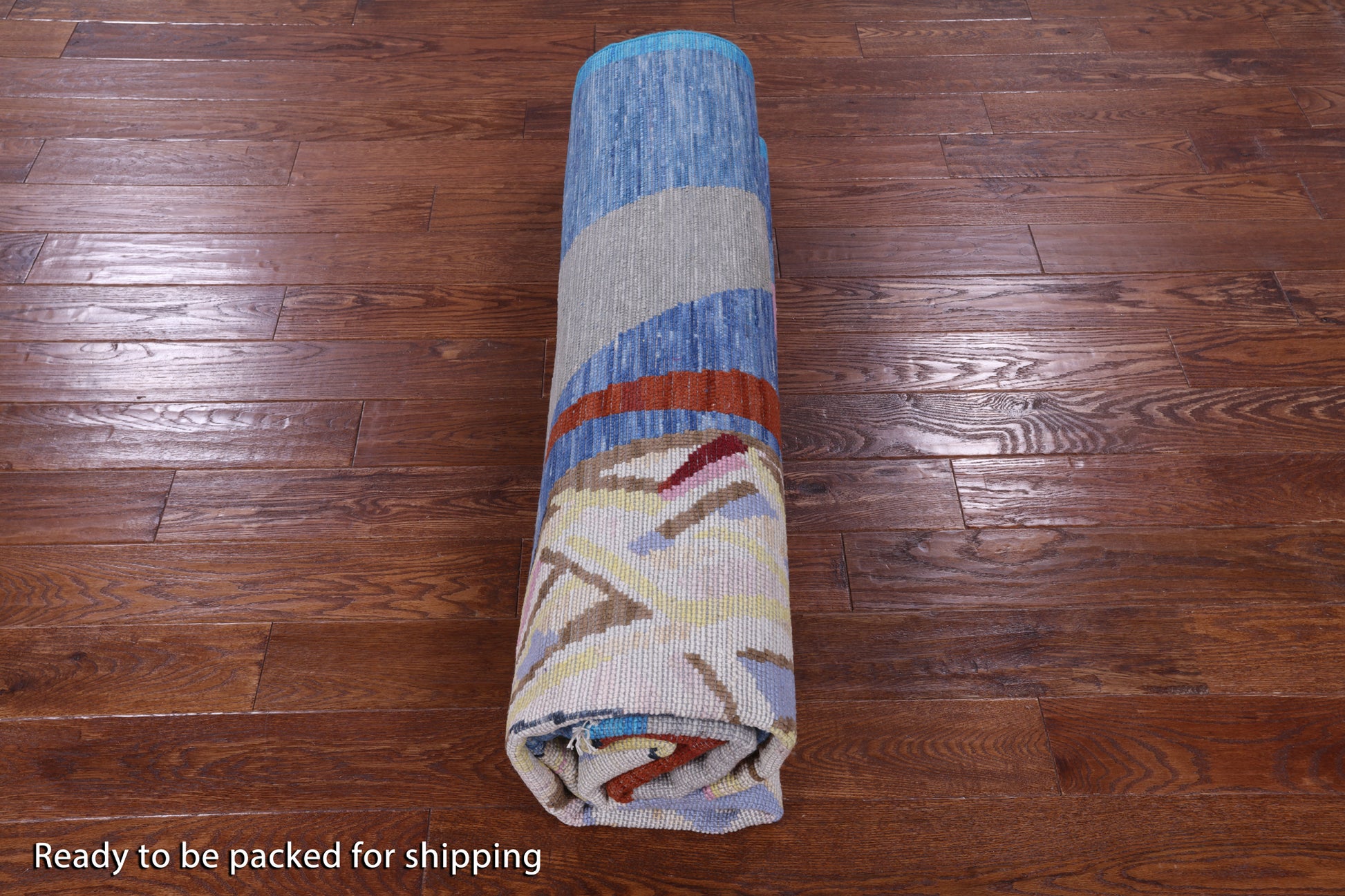 Ballerina Design Contemporary Handmade Wool Rug - 8' 1" X 10' 1" - Golden Nile