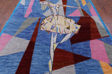 Ballerina Design Contemporary Handmade Wool Rug - 8' 1" X 10' 1" - Golden Nile