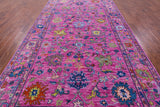 Pink Turkish Oushak Hand Knotted Wool Rug - 8' 0" X 15' 8" - Golden Nile
