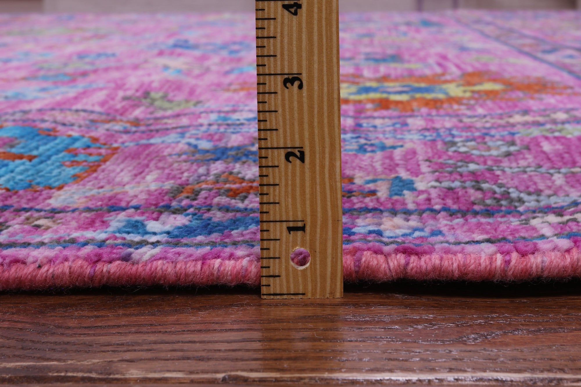 Pink Turkish Oushak Hand Knotted Wool Rug - 7' 2" X 14' 2" - Golden Nile