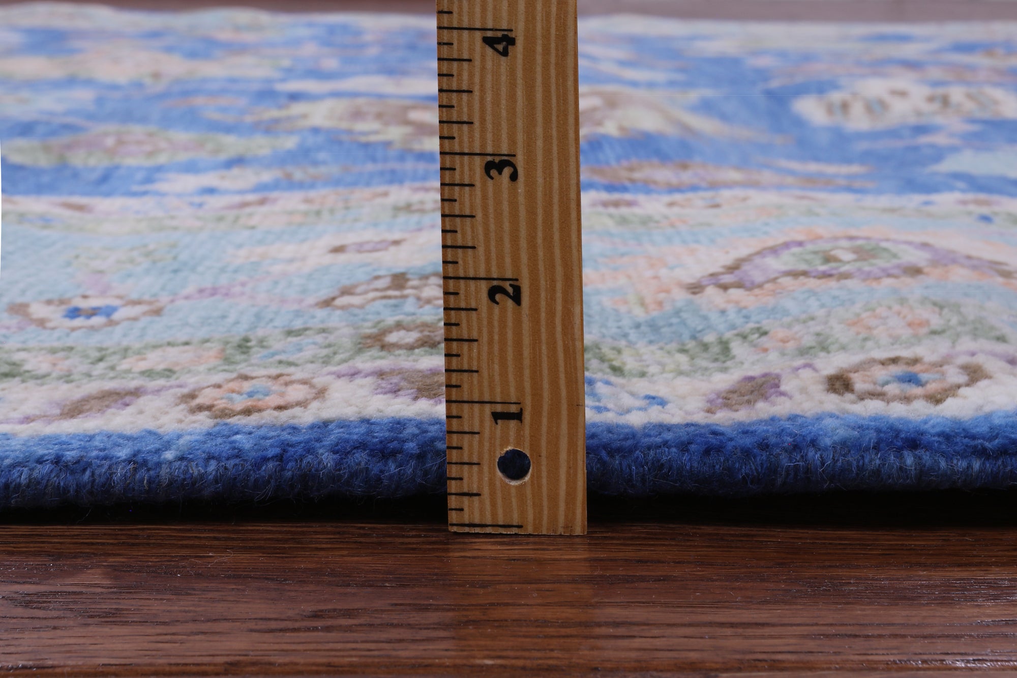 Blue Turkish Oushak Hand Knotted Wool Rug - 8' 1" X 10' 2" - Golden Nile