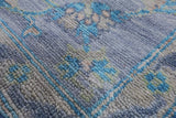 Blue Turkish Oushak Hand Knotted Wool Rug - 8' 1" X 10' 5" - Golden Nile