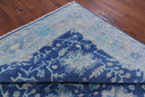 Blue Turkish Oushak Hand Knotted Wool Rug - 8' 1" X 10' 5" - Golden Nile