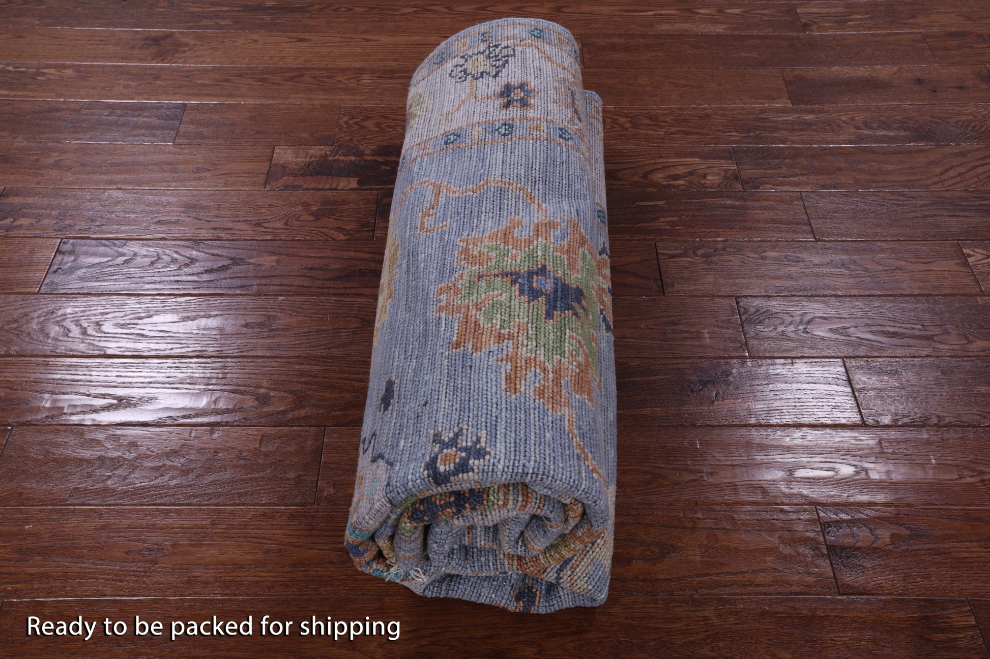 Blue Turkish Oushak Handmade Wool Rug - 6' 3" X 9' 0" - Golden Nile