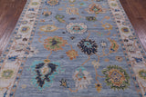 Blue Turkish Oushak Handmade Wool Rug - 6' 3" X 9' 0" - Golden Nile