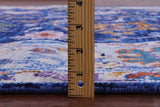Blue Square Turkish Oushak Hand Knotted Wool Rug - 6' 1" X 6' 4" - Golden Nile