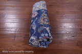 Blue Square Turkish Oushak Hand Knotted Wool Rug - 6' 1" X 6' 4" - Golden Nile
