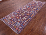 Turkish Oushak Hand Knotted Wool Runner Rug - 4' 2" X 12' 4" - Golden Nile