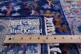 Blue Turkish Oushak Hand Knotted Wool Runner Rug - 2' 7" X 10' 0" - Golden Nile