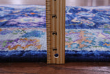 Blue Turkish Oushak Hand Knotted Wool Runner Rug - 2' 7" X 10' 0" - Golden Nile