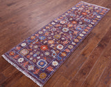 Purple Turkish Oushak Handmade Wool Runner Rug - 2' 7" X 7' 10" - Golden Nile