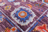 Purple Turkish Oushak Handmade Wool Runner Rug - 2' 7" X 7' 10" - Golden Nile