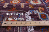 Purple Turkish Oushak Handmade Wool Runner Rug - 2' 7" X 7' 10" - Golden Nile