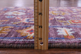 Purple Turkish Oushak Handmade Wool Runner Rug - 2' 7" X 7' 10" - Golden Nile