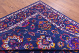 Blue Persian Hand Knotted Wool & Silk Rug - 9' 2" X 12' 5" - Golden Nile