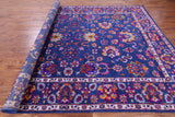 Blue Persian Hand Knotted Wool & Silk Rug - 9' 2" X 12' 5" - Golden Nile