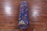 Blue Persian Hand Knotted Wool & Silk Rug - 9' 2" X 12' 5" - Golden Nile
