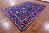 Blue Persian Hand Knotted Wool & Silk Rug - 9' 2" X 12' 5" - Golden Nile