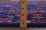 Blue Persian Hand Knotted Wool & Silk Rug - 9' 2" X 12' 5" - Golden Nile