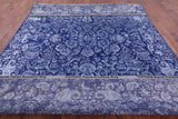 Blue Persian Hand Knotted Wool & Silk Rug - 8' 10" X 12' 3" - Golden Nile